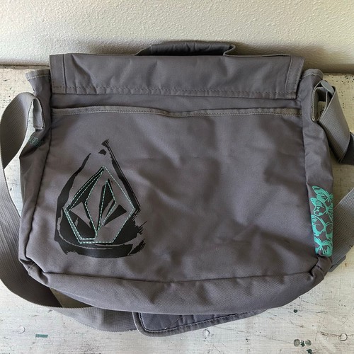 Vintage Volcom messenger bag crossbody laptop backpack 90s Y2K graphic canvas - Picture 8 of 16