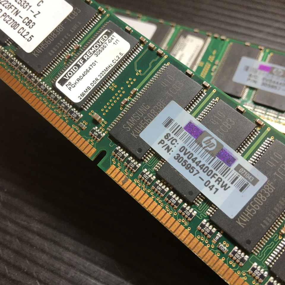 2PCS Samsung 256MB PC2700U-25331-Z M368L3223FTN-CB3 DDR CL2.5 Memory RAM Stick - Image 3 of 4