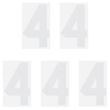 Iron on Number 4 Heat Transfer 8" White Single Number 5Pcs