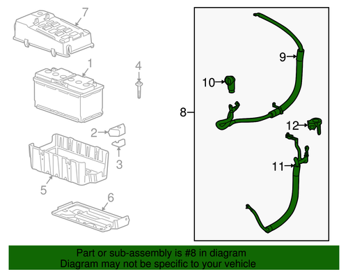 Genuine GM Battery Positive and Negative Cable 22864857 - Picture 2 of 8