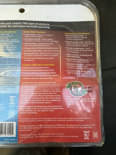 Kidde 10 Year Smoke Alarm and Carbon Monoxide Value Pack Models New Sealed - Picture 6 of 6