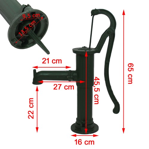 Schwengelpumpe + Pumpenständer Handpumpe Gartenpumpe Wasserpumpe Brunnenpumpe - Bild 13 von 14