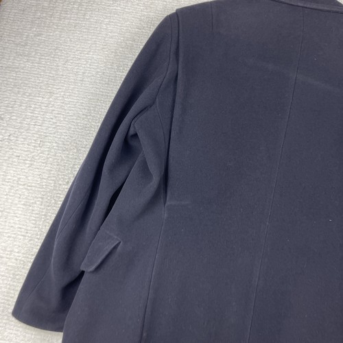 VTG BYBLOS Wool Overcoat Military Style Jacket 50 EU Black Italy made - Picture 20 of 21