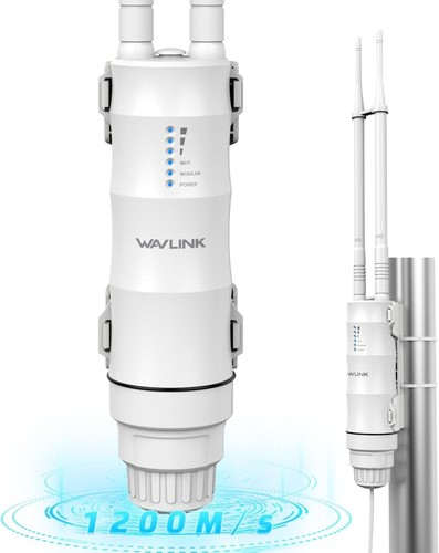 WAVLINK AC1200 Ripetitore WiFi Potente Esterno per Lunga Distanza - Amplificator