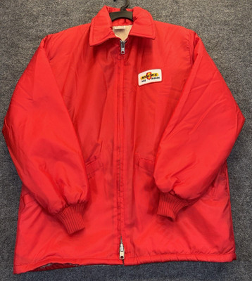 Birdie by Mountain Lake Men s Large Vintage Sherpa Lined Red Jacket Made in USA
