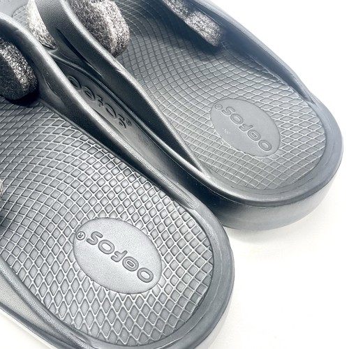 Oofos Original Sandals Women’s Size 7 Black Foam Recovery Flip Flops EUR 38 NEW - Picture 5 of 9