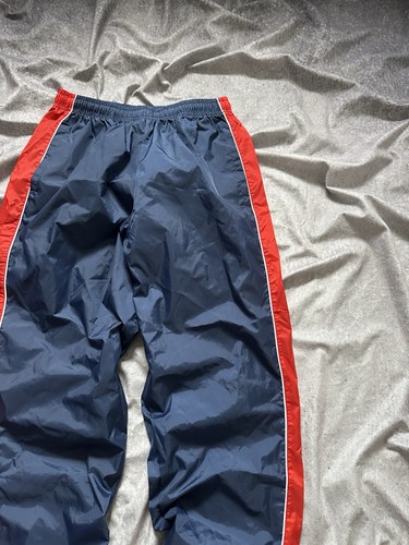 Y2k Vintage Nike Nylon Baggy Trainingshose blau/rot Gr. L Jugend XS/S Erwachsene - Bild 4 von 5