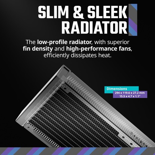 MasterLiquid 360L Core 360mm Close-Loop AIO Liquid Cooler, ARGB Sync, Gen S C... - 第 9/9 張圖片