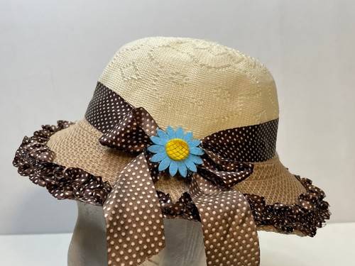 Sombrero para el sol mujer 6 1/2" talla única cubo flor cinta - Imagen 2 de 9