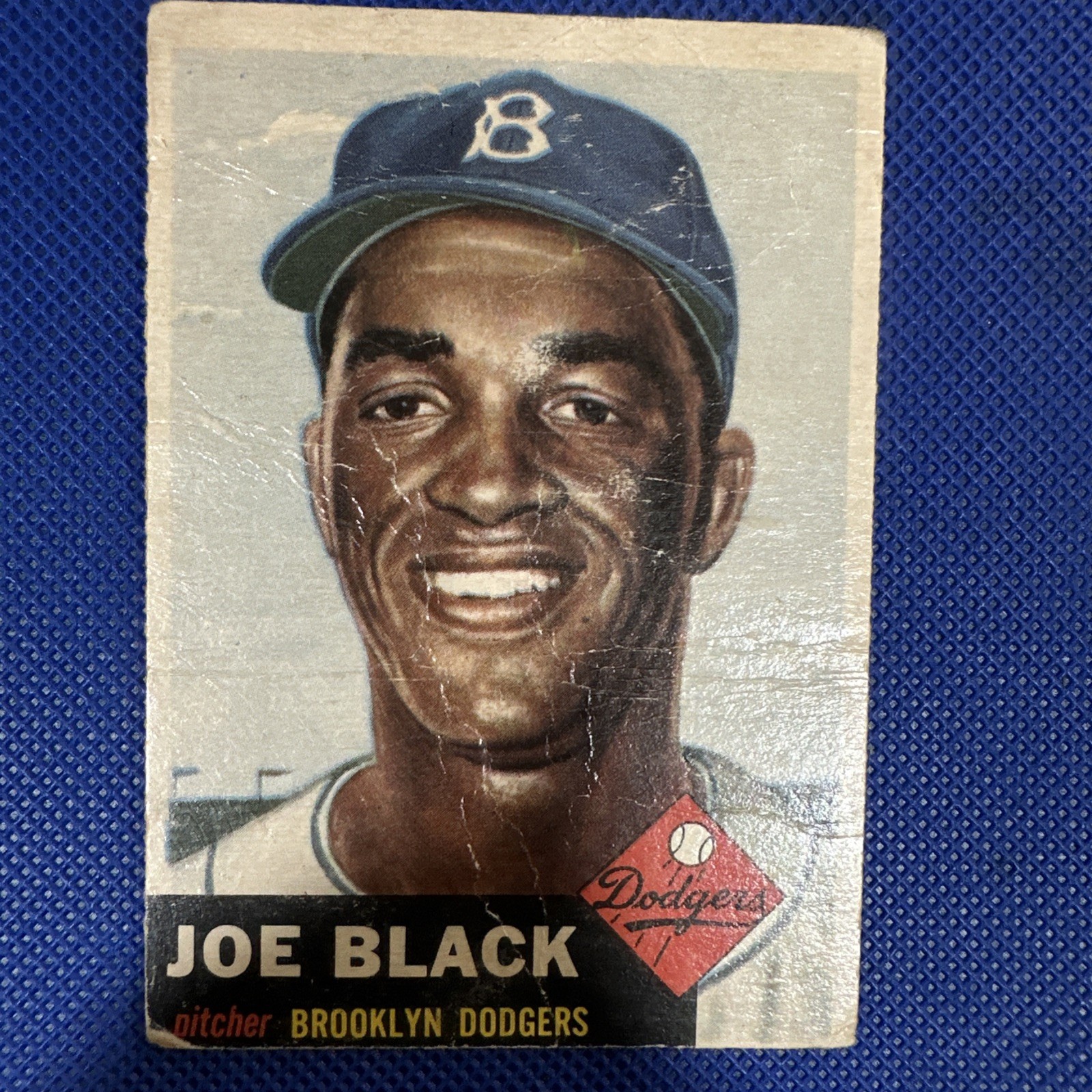1953 Topps - Short Print Joe Black #81 Bio Information is White