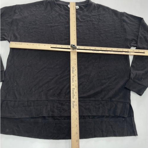 BP Shirt Womens Medium Black Crew Neck Long Sleeve Knit Basic Top - Picture 6 of 8