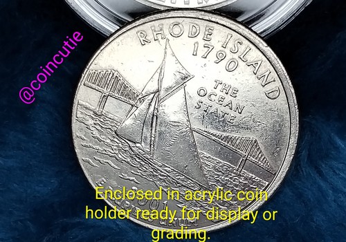 🔥 2001 - D Rhode Island Quarter With Misaligned Die + Die Clash! MULTI ERROR 🔥 - Picture 5 of 21