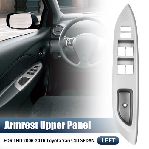 MASTER POWER WINDOW SWITCH BEZEL TRIM SILVER FOR 2006-2016 TOYOTA YARIS 4D SEDAN - Picture 5 of 5