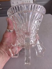 Mid Century Modern Atomic Style 1950s Pressed Glass Vase Reg No 798828