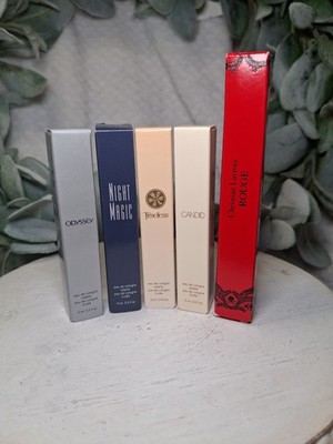 New 5 Pc Lot AVON Perfume Mini's  .2/.3 fl oz NOS Night Magic Candid Odyssey Etc