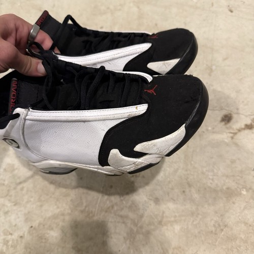 Air Jordan 14 "Black Toe" (2014) Herren Größe 8,5 getragen Sneaker 487471-102 - Bild 3 von 11