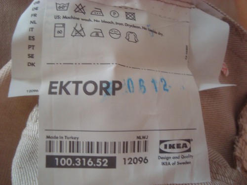 IKEA EKTORP Stuhlbezug Ektorp Sessel IDEMO BEIGE Schonbezug Baumwolle NEU NOS - Bild 13 von 13