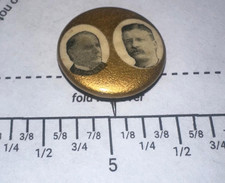 BALDWIN & GLEASON ANTIQUE ORIGINAL MUSEUM QUALITY MCKINLEY ROOSEVELT APPROX 7/8