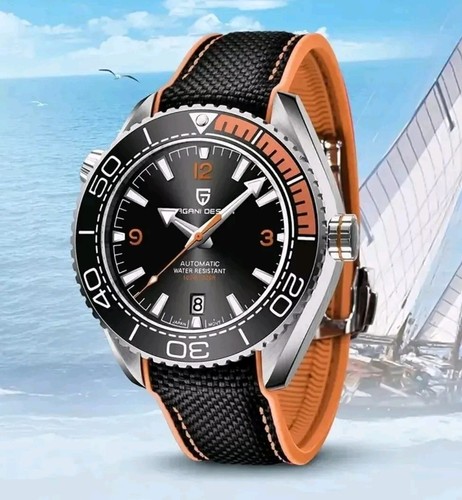 Pagani Design PD-1679 v2 42mm NH35 Taucheruhr schwarz orange.
