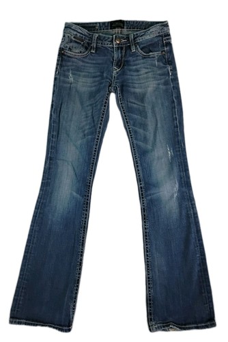 Amethyst Jeans Damen Gr-9 blau Boot Cut Distress Denim Strassverzierung  - Bild 1 von 11