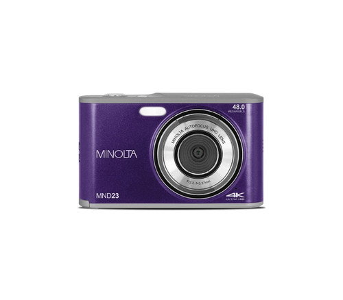 Minolta MND23 48MP Auto Focus 4K Ultra HD Selfie Camera (Purple) - Picture 2 of 5