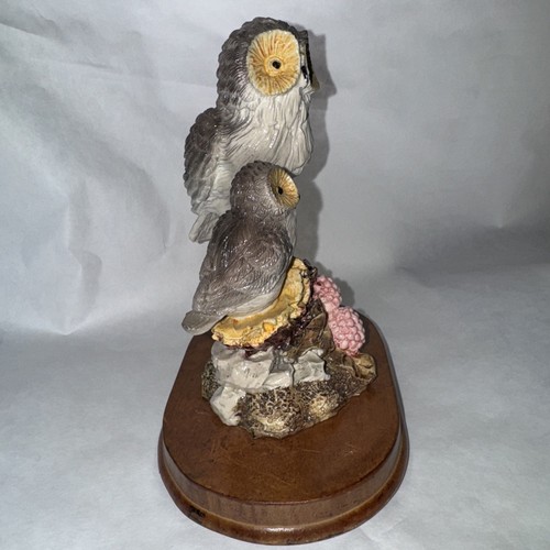 Eule Mutter & Baby Figur Unikat Vintage detailliertes Geschenk Resin - Bild 4 von 9