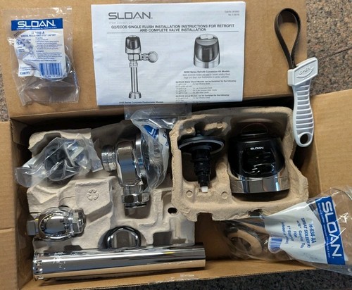 Sloan 8111 Optima Plus Armario Flushometer 3250400 1.6 GPF SENSOR NUEVO COMPLETO - Imagen 2 de 18