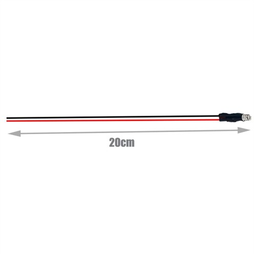 100 Stück 20 cm Vorverdrahtete 5 mm LED-Glühbirne Vorverdrahtete Leuchtdiod6174 - Bild 6 von 6