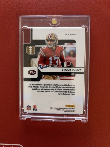 2022 Panini Donruss Optic - The Rookies Brock Purdy #TR-13 (RC) - Bild 4 von 4