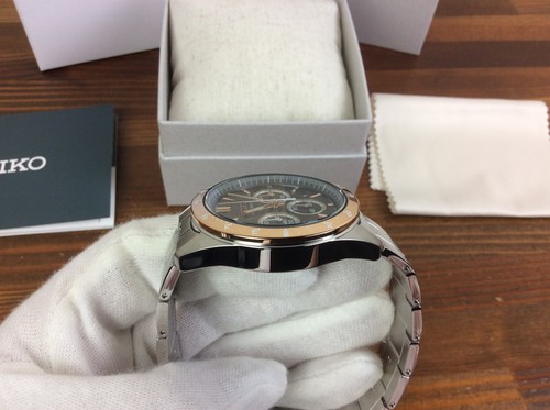 Seiko Spirit SBTR026 Chronograph Quartz Men's Watch New + Box & Paper's - Picture 17 of 23