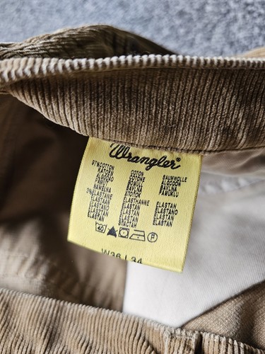 Wrangler Texas Stretch Corduroy Trousers 36 x 34 Brown Cord Straight Leg - Picture 8 of 14