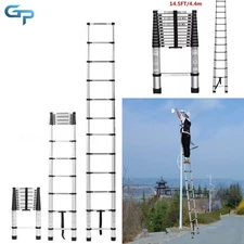 Telescopic Extension Aluminum Step Ladder Folding Multi Purpose 14.5FT 4.4M