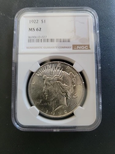 1922 Peace Silver Dollar MS62 NGC