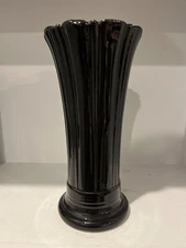 Fiesta Medium Vase Black Retired Homer Laughlin Fiestaware HLC New