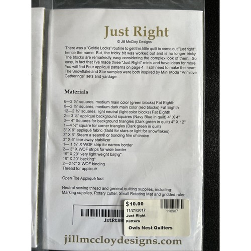 Lot Of 2 Mini Quilt Patterns Mini Wallhangings - Picture 6 of 6