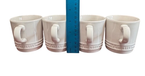Le Creuset Cappuccino White Mugs Cup 200ml 7oz Coffee Kids Size Set Of 4 NWT - Picture 18 of 18