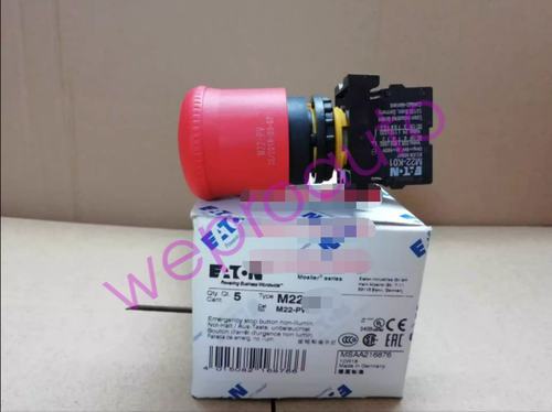 1PCS New Eaton Moeller M22-PV/K01 Emergency Stop Pushbutton Switch Red Brand - Picture 2 of 3