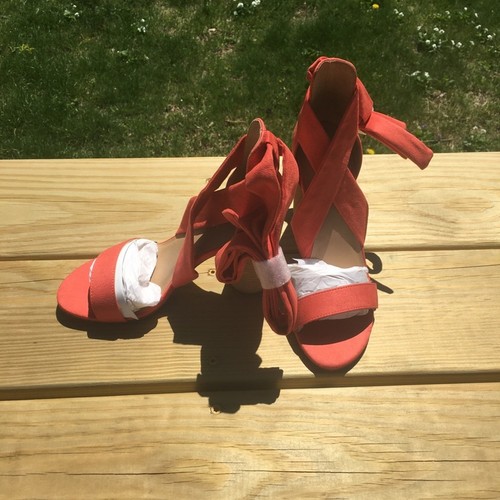 Call It Spring Defuria Ankle Wrap Sandal Orange 7 - Picture 14 of 16