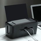  Cable Management Box White Cord Organizer for Desk Charging Container