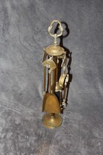 Fantastic Vintage Brass Horse Detail Fireside Companion Set stands 57cm tall