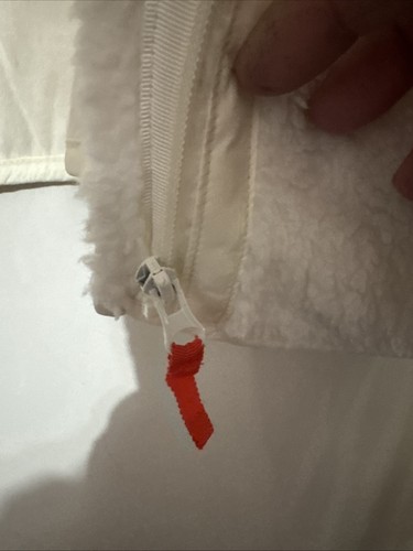 T by Talbots Jacket Womens MP White Sherpa Fleece Faux Fur Insulated 20”Wby 25”L - Picture 4 of 8