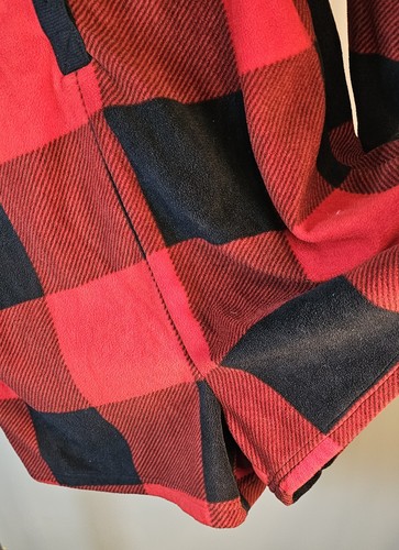 Old Navy Flanell Shorts Pyjama Strampler rot schwarz Büffel kariert - Größe S - Bild 3 von 7