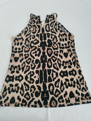 INC International Concepts Womens Top XS Brown Animal Print Sleeveless Blouse - Bild 2 von 7