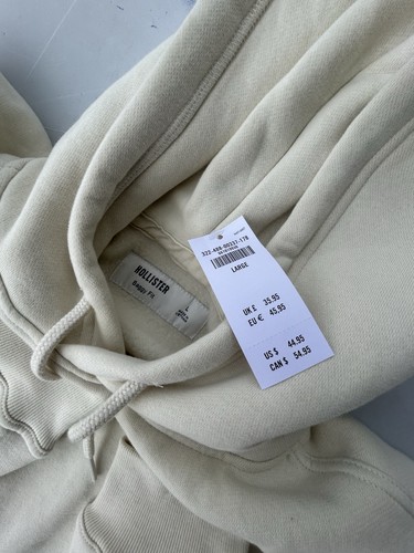 Hollister Hoodie Pullover Sweater Herren Large hellgrau Relaxed Fit - Bild 6 von 8