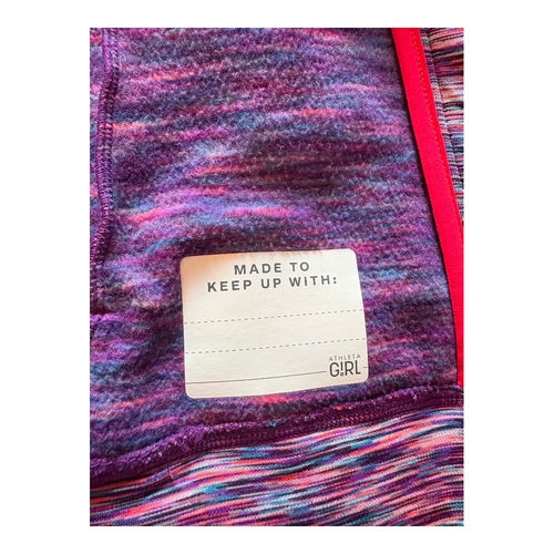 Athleta Girl | Spacedye Warm Up Zipper Hoodie | Girls XL / 14 | Pink Purple Blue - Picture 5 of 9