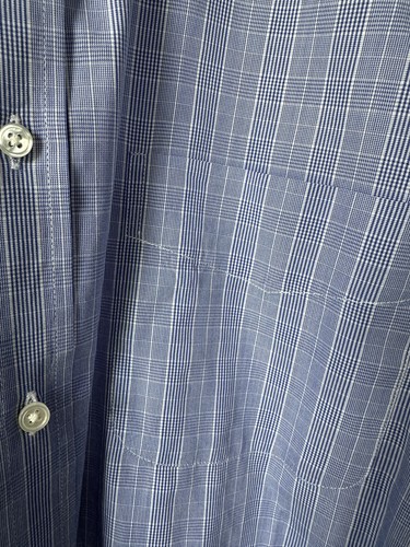 J McLaughlin Shirt Mens Medium Blue Plaid Button Down Long Sleeve Cotton Casual - Picture 3 of 7