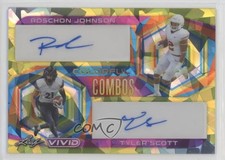 2023 Leaf Vivid Yellow Crystals /10 Roschon Johnson Tyler Scott Rookie Auto RC