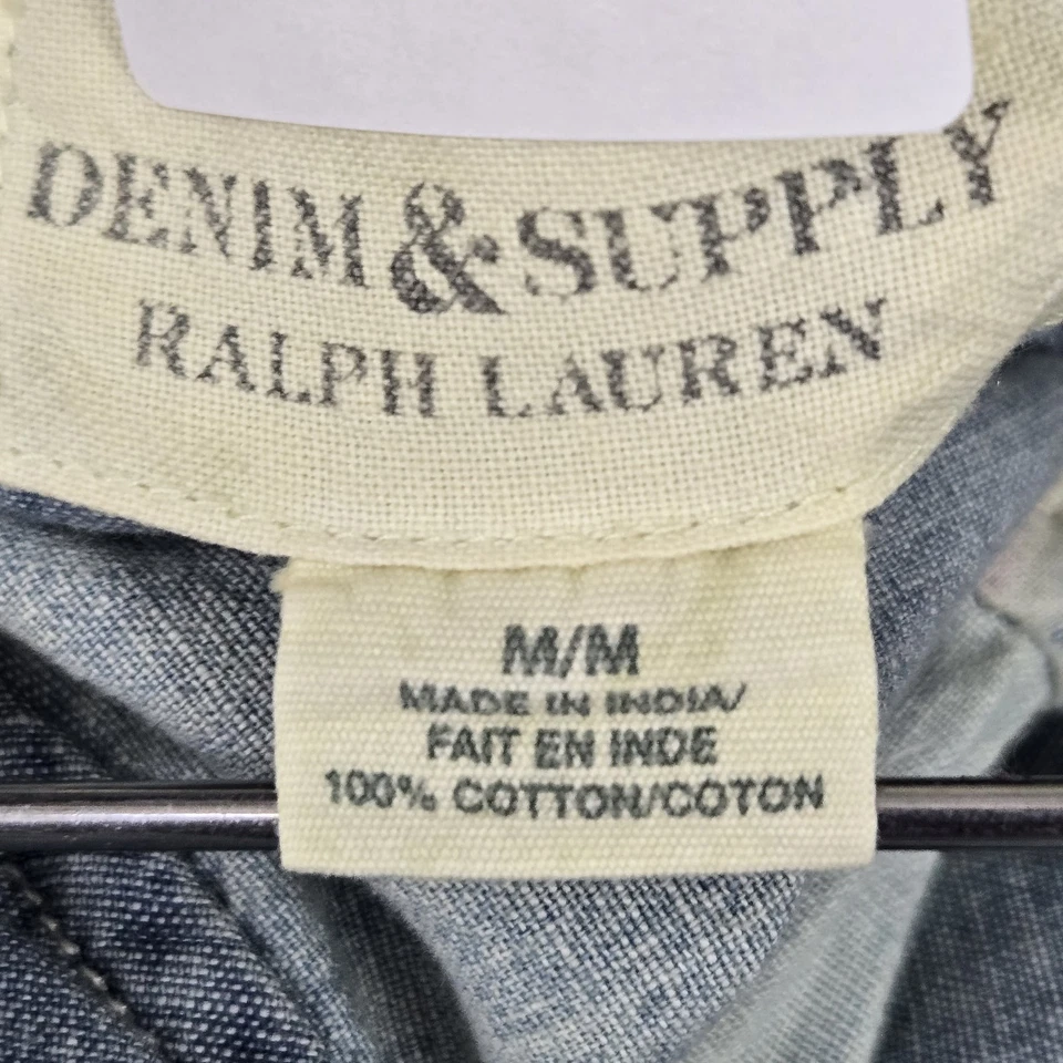 Denim & Supply Ralph Lauren Women Button Up Shirt M Blue Denim American Rodeo - Image 3 of 4