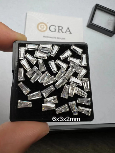Loose Moissanite Trapezoid Step Cut D Color for Custom Fine Jewelry Making W.GRA - Picture 8 of 20