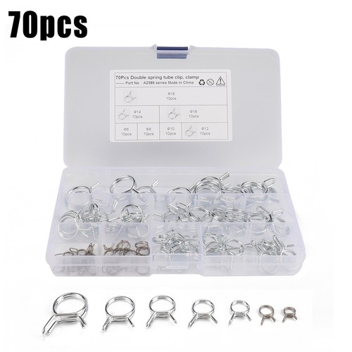 New Practical Spring clamps Double Wire Fuel Line Hose Set Stainless steel Tube - Picture 5 of 12